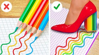 Too Cool For School 😉 Smart DIY School Crafts And Genius Hacks [upl. by Wanids]