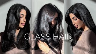 the best GLASS hair routine ✨ VERY GLOSSY [upl. by Ornie]