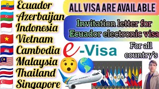 Ecuador Azerbaijan Indonesia Vietnam Cambodia Malaysia Thailand Singapore Visas are available  AZ [upl. by Arlie637]