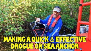 DIY Easy Tip  Trick for Making a Small Useful Drogue With Materials You Already Have On Your Boat [upl. by Herv325]