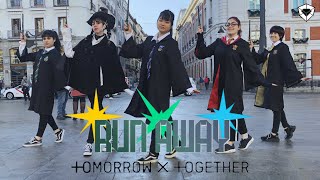 KPOP IN PUBLIC  MADRID EDITION  TXT 투모로우바이투게더  Run Away 9와 4분의 3 승강장에서 너를 기다려 by GeoPrism [upl. by Brinson]