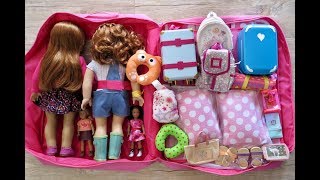 How TO TRAVEL WITH YOUR TWIN AMERICAN GIRL DOLLS  TWO NIGHT VACATION STAY [upl. by Okimuk557]