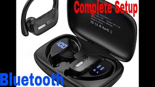 Setup Occiam Bluetooth Headphones Wireless Earbuds [upl. by Wells960]