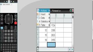 Ti Nspire CAS Exponential Regression abx [upl. by Atkinson]