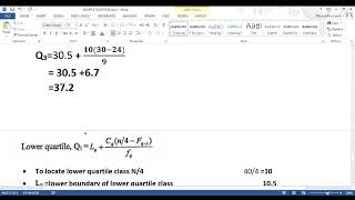 INTERQUARTILE RANGE PERCENTILE COEFFICIENT OF VARIATION GROUPED DATA [upl. by Yarw527]