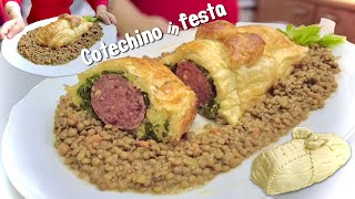 COTECHINO IN FESTA della Fortuna 🍀 🎄Cotechino in crosta con Sfoglia e Patate [upl. by Arihay652]