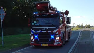 Hoogwerker Brandweer Zierikzee met spoed naar een gebouwbrand in OudeTonge [upl. by Romano]