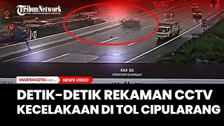 DETIKDETIK Rekaman CCTV dilokasi kecelakaan Tol Cipularang KM92 [upl. by Iahcedrom]