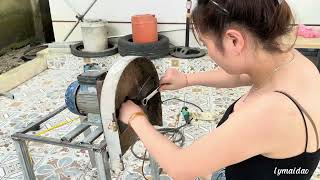 Genius girl successfully repaired and welded a banana slicer using a water pumplymaidao196 [upl. by Anahsat]