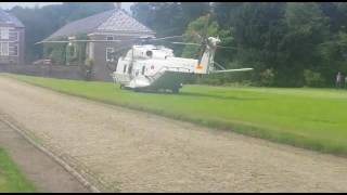 Departure NH90 from a garden in the city of Almelo netherlands [upl. by Reehsab817]