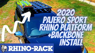 Rhino rack pioneer platform  backbone installation for 2020 pajero sport [upl. by Enitsenrae]