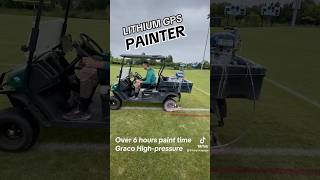 The cushman lithium hauler with the Graco electric painter is unstoppable Work an entire day [upl. by Phia]