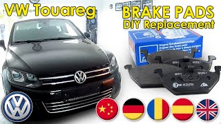 DIY VW Volkswagen Touareg Front and Rear Brake Pads Replacement V6 30l [upl. by Michel125]