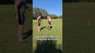 Learning DLine move lineman dline football work hsfootball cfb athlete [upl. by Laemaj]