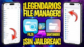 TUTORIAL SIN JAILBREAK ✅ NUEVOS FILZA Y SANTANDER GESTORES DE ARCHIVOS iOS 16 y 15 MacDirtyCow [upl. by Drew]