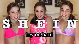 HUGE shein bikini  clothing try on haul  valentines series 22 [upl. by Nunciata]