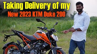 Duke 200 Taking Delivery in telugu  TechTravelTelugu [upl. by Airotel]