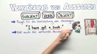 VERNEINUNG VON AUSSAGEN  Englisch  Grammatik [upl. by Cleres]