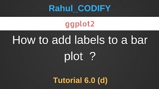 How to add labels to a bar plot using ggplot2  R Data Science Tutorial 60 d [upl. by Lednar529]