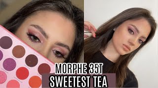 MORPHE 35T SWEETEST TEA PALETTE REVIEW  TUTORIAL [upl. by Orgel]