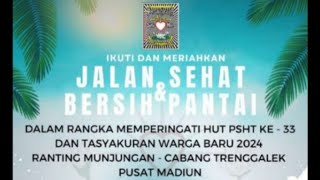 🔴Live jalan sehatampbersih pantai dalam rangka HUT PSHT ke33 dan tasyakuran warga baru 2024 munjungan [upl. by Krahmer]