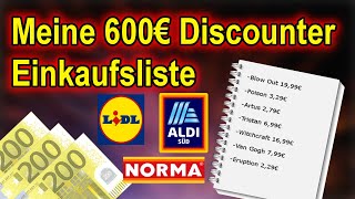 MEINE 600€ FEUERWERK EINKAUFSLISTEDiscounter [upl. by Ludlew]