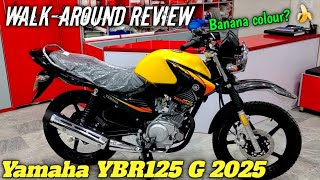 YAMAHA YBR125 G 2025 MODEL NEW YELLOW COLOUR Review  PRICE AND SPECS  AMMAR THE BIKER [upl. by Aloisia]