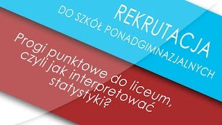 Progi punktowe do liceum czyli jak interpretować statystyki rekrutacji [upl. by Shargel]