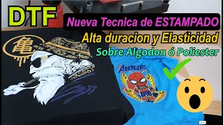 ⭐ DTF  Tutorial y proceso de estampado sobre Algodon⭐ [upl. by Ahsimal]