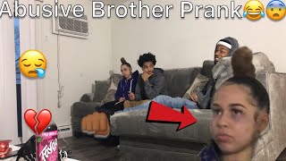 ABUSIVE BROTHER PRANK ON JUSTINMARLOOBLACK EYE HE TACKLED ME [upl. by Dleifrag]