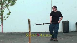 SwordnArmory Naginata Cutting Test Tameshigiri [upl. by Alfi478]