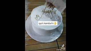 Torta yazı yazma👌Adgünü tortu bəzəmə🎂👌cake shortvideo tortbəzəmək [upl. by Arol]