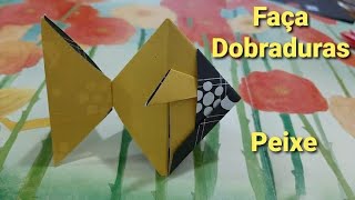 Como fazer dobraduras Peixe de Papel Origami [upl. by Taran648]