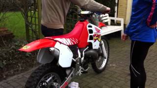 CR 500 Honda 1991 First start after rebuild [upl. by Attenov]