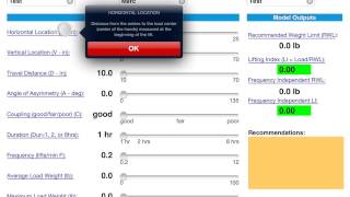 HT NIOSH Lift calculator  Humantech inc [upl. by Ian]