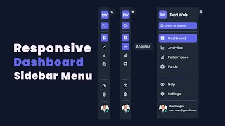 Create a Responsive Sidebar Menu Using HTML CSS amp JavaScript  Easy StepbyStep Guide [upl. by Ahsilad478]