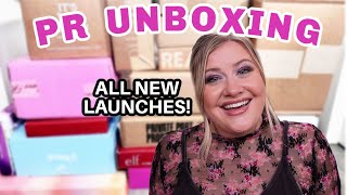 HUGE PR UNBOXING New Makeup Body Care amp Skincare [upl. by Ihp614]