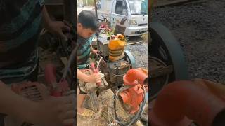 Process of starting diesel engine with drill [upl. by Enoob]