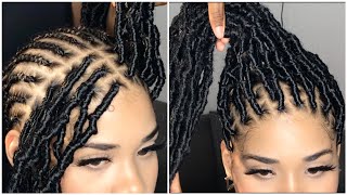 Less than 2hrs Fast distressed Locs technique on Fine hair  Long faux locs beginners  LEEVEN hair [upl. by Sirrad]