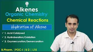 Hydration of Alkene  Hydration of Alkene to Alcohol Mechanism  Alkene Chemical Properties Part 3 [upl. by Eiro]