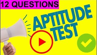 12 x IQ amp Aptitude Test Questions PASS YOUR TEST [upl. by Gnuh]