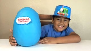 Giant Play Doh Egg with Thomas and Friends Surprises Disney Cars Zaini Chocolate Egg Candle [upl. by Lowry]