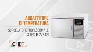 Abbattitore di temperatura professionale 3 teglie 23 GN CHABB23T [upl. by Tacita]