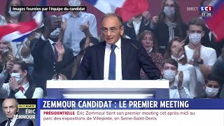 ZEMMOUR CANDIDAT  LE PREMIER MEETING EN REPLAY [upl. by Mcspadden]