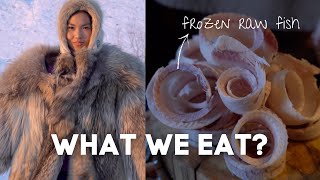 Yakutian Traditional Food raw horse meat frozen fish and more [upl. by Sarah555]