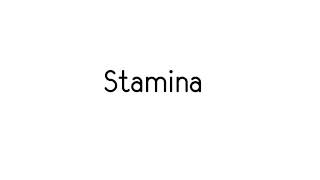 How to Pronounce Stamina [upl. by Cairistiona]