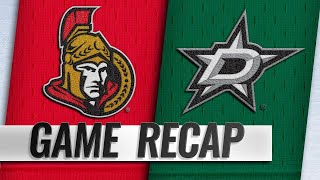 Heiskanen scores twice as Stars hold off Senators [upl. by Noyek]