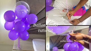 Balloon stand tutorial  how to assemble ballon stand  DIY stuffed balloon  Balloon without helium [upl. by Netnilc]