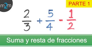 Suma y resta de fracciones con diferente denominador │ método cruzado [upl. by Adnima]