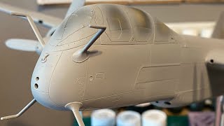 Zoukei Mura 132 He219 Build Part 2 [upl. by Akcirderf]